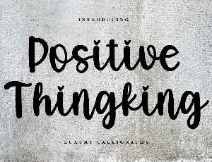 Positive Thingking font