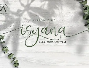 Isyana Script font