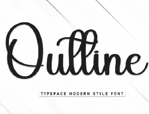 Outline Script font