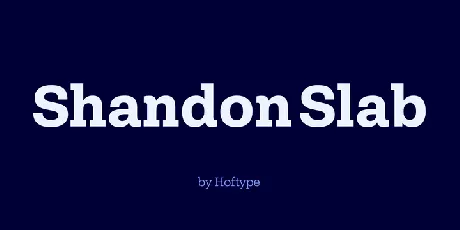 Shandon Slab font