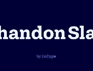 Shandon Slab font