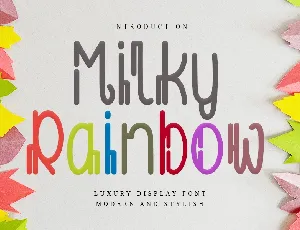 Milky Rainbow font