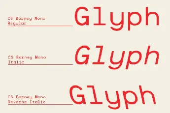 CS Barney Mono font