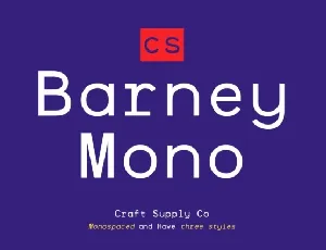 CS Barney Mono font