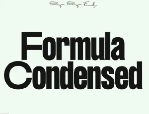 Formula Consensed Family font