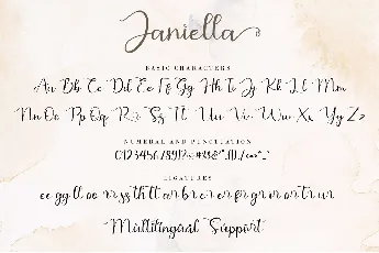 Janiella font