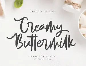 Creamy Buttermilk font