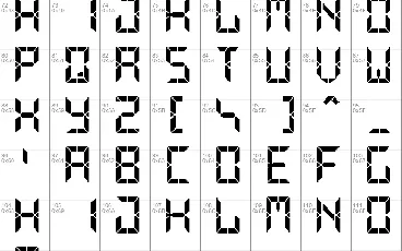 Advanced Pixel LCD-7 font