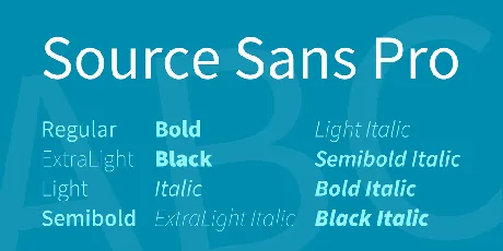 Source Sans Pro font