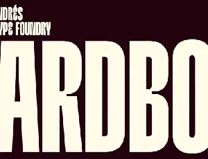 Hardbop Family font