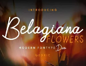 Belagiana Flowers Script font