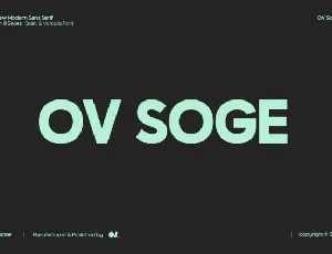 OV Soge Family font
