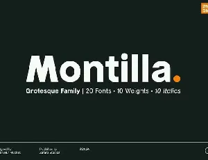 Montilla-Font font