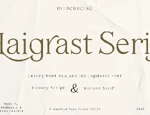 Haigrast Serif font