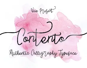 Contento Script Free font