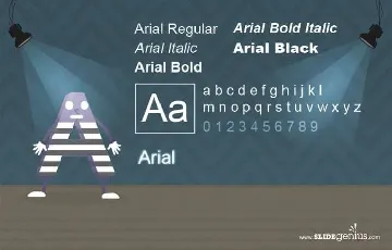 Arial font