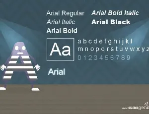 Arial font