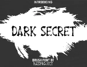 Dark Secret Demo font