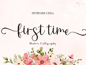 First time font