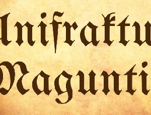 Unifraktur Maguntia font