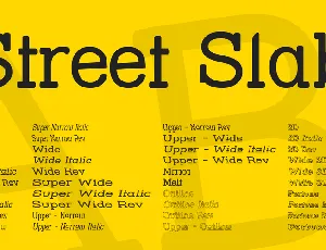 Street Slab font