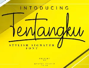 Tentangku Signature font