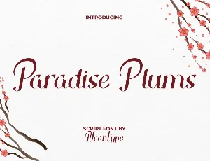 ParadisePlumsDemo font