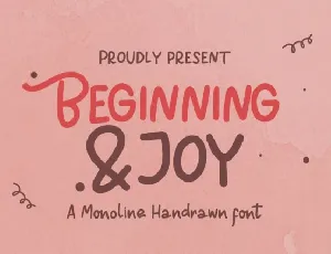 Beginning Joy font