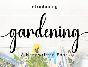 Gardening font