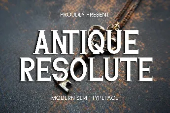 Antique Resolute font