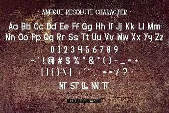 Antique Resolute font