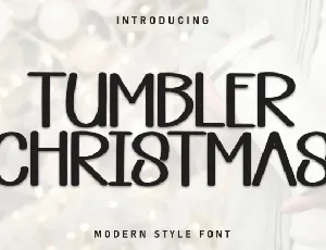 Tumbler Christmas Display font