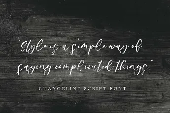 Chageline font