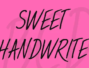 Sweet Handwrite font