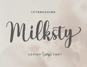 Milksty font