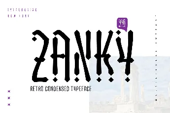 Zanky font