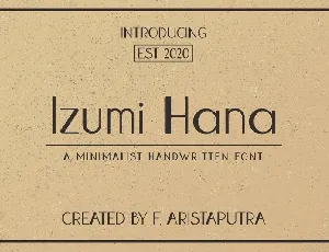 Izumi Hana Sans Serif font