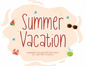 Summer Vacation Typeface font