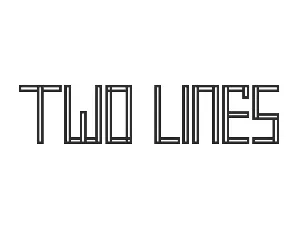 Two Lines Demo font