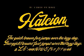 Halcion Script font