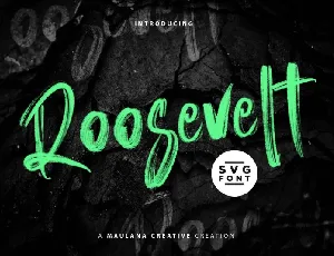 Roosevelt SVG Brush font