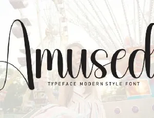 Amused Script font