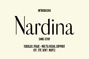 Nardina font