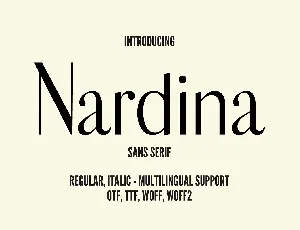 Nardina font