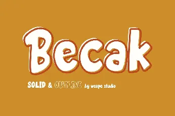 Becak Outline font