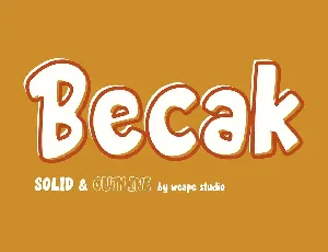 Becak Outline font