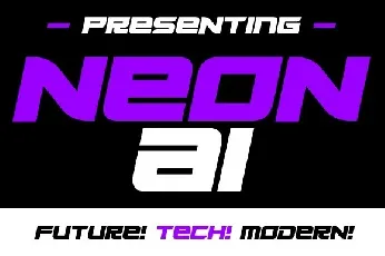 Neon AI font