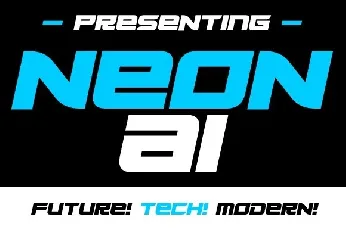 Neon AI font