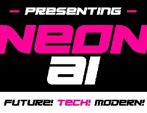 Neon AI font