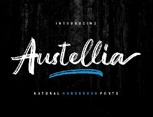 Austellia Handbrush font